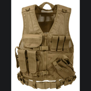 Rothco Cross Draw MOLLE Tactical Vest Coyote Tan