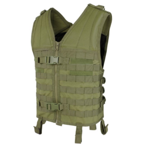 Condor Outdoor Molle Modular Vest. Heavy weight Webbing all over vest with a number of attachment points for modular pouches.