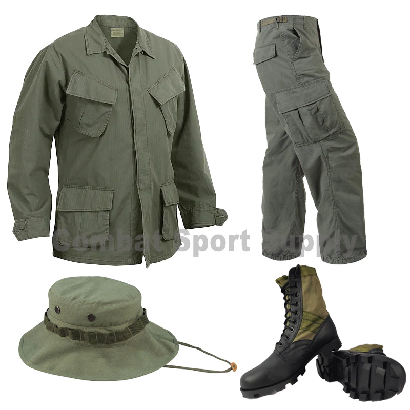 thumbnail image 2 of FOX OUTDOOR Vietnam Jungle Boots - Genuine Leather Tactical Military Style OD 04 W 2 of 14