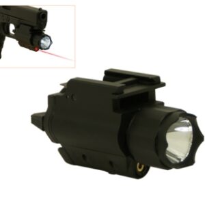 NcStar Tactical 200 Lumen Flashlight Laser COMBO W QR Mount (AQPFLS)
