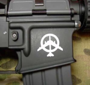 B-52 Peace Sign M4 AR Body Sticker