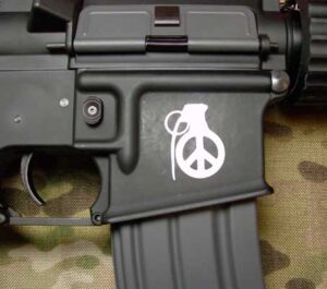 Peace Grenade M4 AR Body Sticker