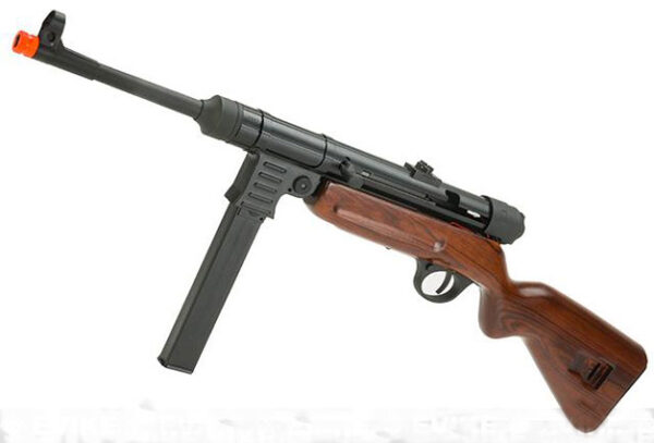 WWII MP-41 Airsoft AEG Rifle with Real Wood Stock Electric Blowback by SRC