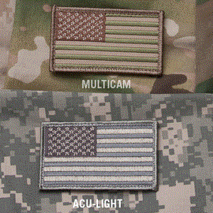 US Flag Velcro Patch Camo Colors