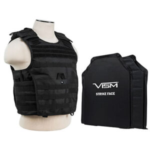 NcStar VISM Expert Plate Carrier Vest w/ Ballistic PE Hard Plates Level III plus 10X12 Black
