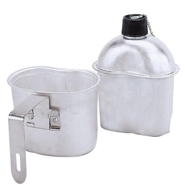 WWII GI Style Aluminum Canteen and Cup