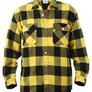 Rothco Extra Heavyweight Buffalo Yellow / Black Plaid Flannel Shirt