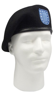 Inspection Ready Black Beret with Flash