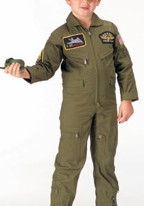 CSS Rothco Youth  Air Force Type Flightsuit With Patches - Olive Drab