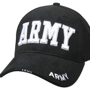 Rothco Deluxe Army Embroidered Black Low Profile Insignia Cap