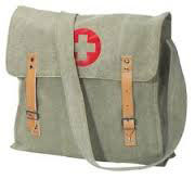 CSS Rothco Vintage Canvas Medic Bag Sage Green with Cross