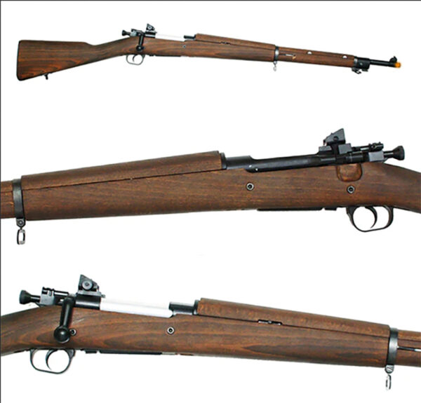 S&T Full Metal M1903A3 Spring Powered Bolt Action Airsoft Rifle with Real Wood Stock