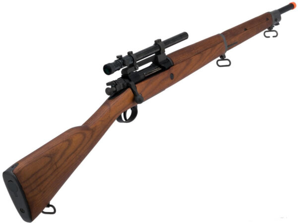 G&G GM1903 A4 Airsoft Gas Airsoft Rifle with Real Wood Stock and Scope