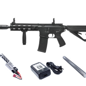 Arcturus Sport LWT MK-II CQB Airsoft AEG Rifle w/ 10" M-LOK Rail. Includes Lipo Battery, Charger and 350FPS Indoor Main Spring